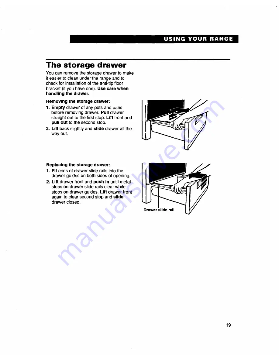 Whirlpool FES364B Use And Care Manual Download Page 19