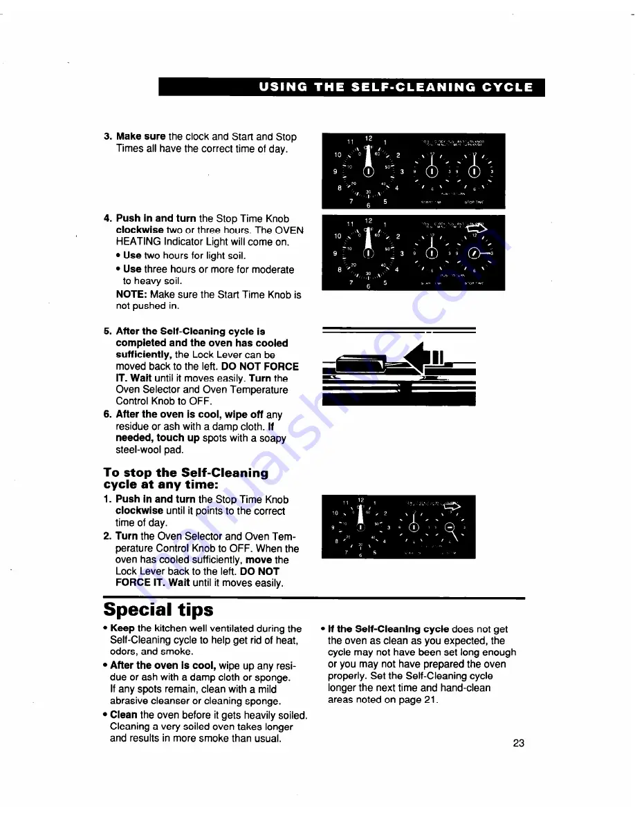 Whirlpool FES364B Use And Care Manual Download Page 23