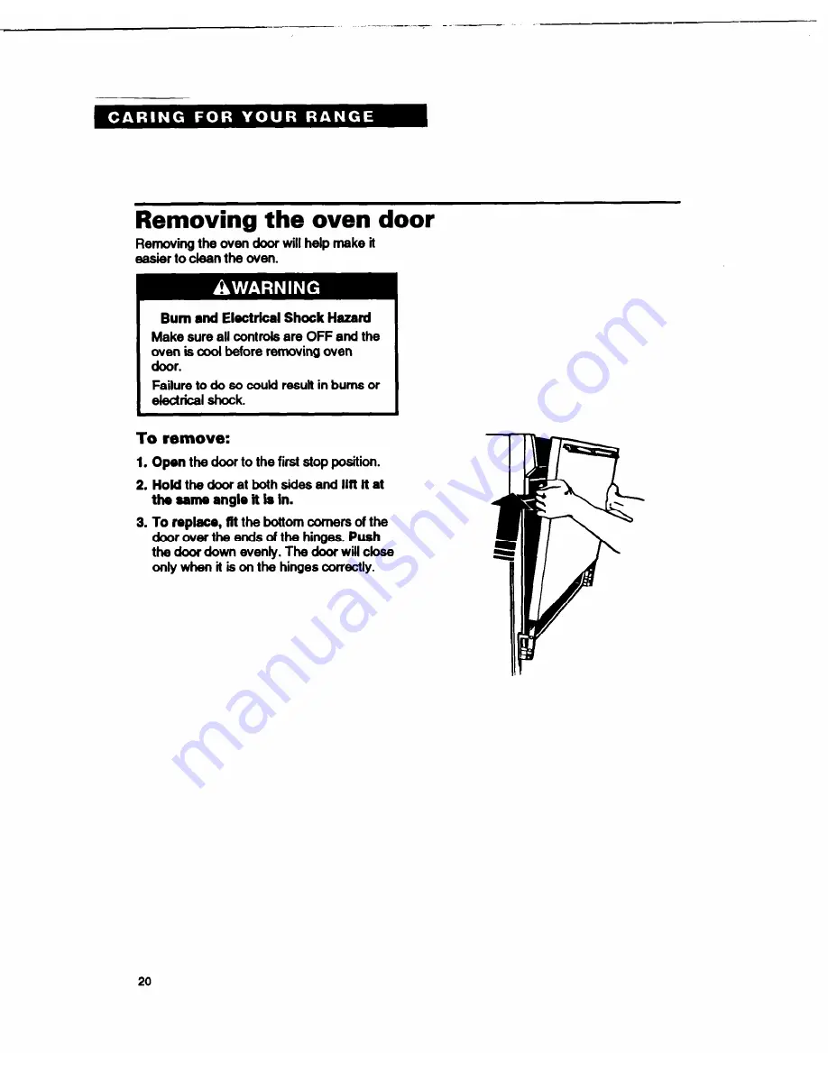 Whirlpool FGP315B Use And Care Manual Download Page 20