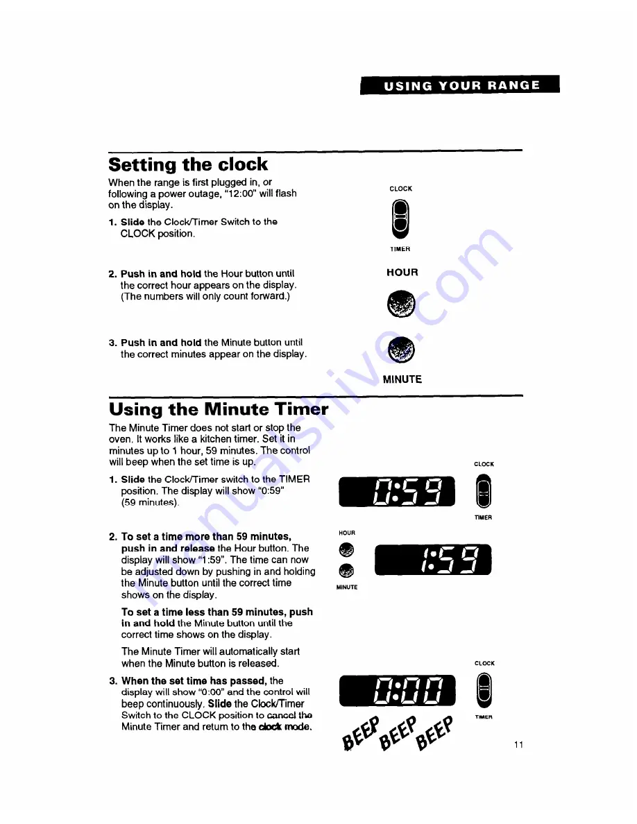 Whirlpool FGP335B Instruction Book Download Page 11