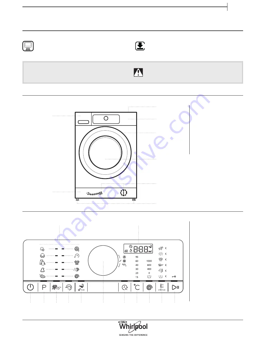 Whirlpool FSCR10420 Скачать руководство пользователя страница 1