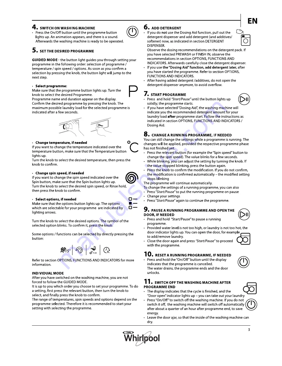 Whirlpool FSCR10432 Скачать руководство пользователя страница 3