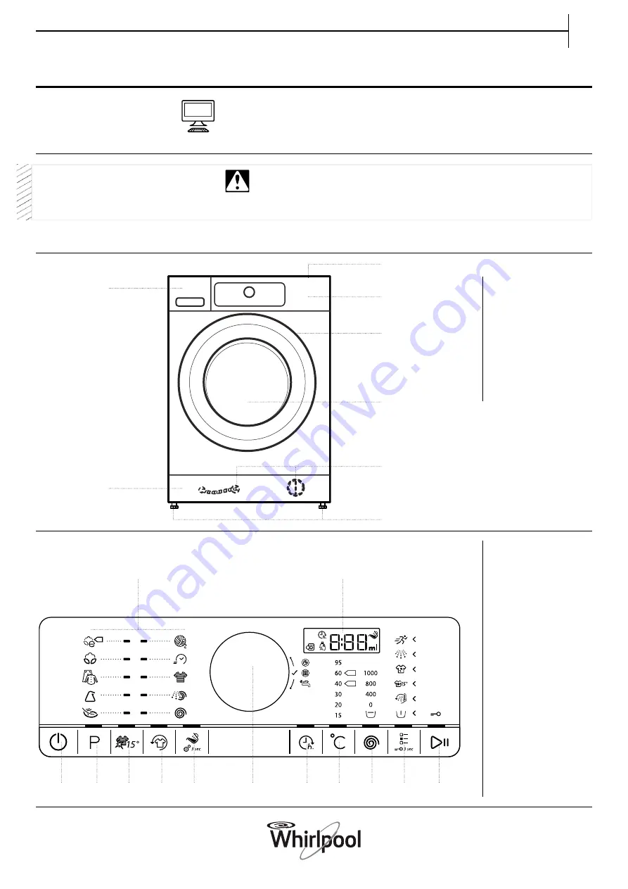 Whirlpool FSCR80220 Скачать руководство пользователя страница 1