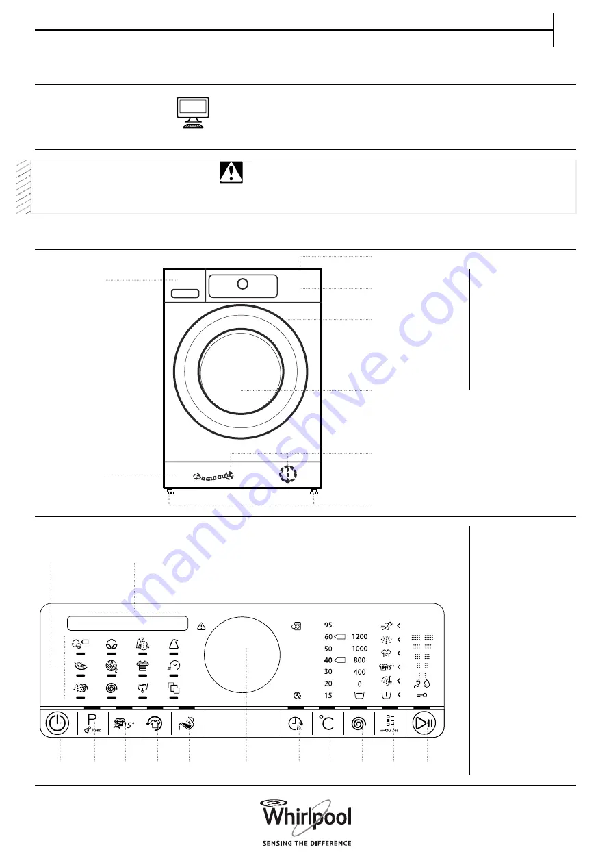 Whirlpool FSCR90420 Скачать руководство пользователя страница 1