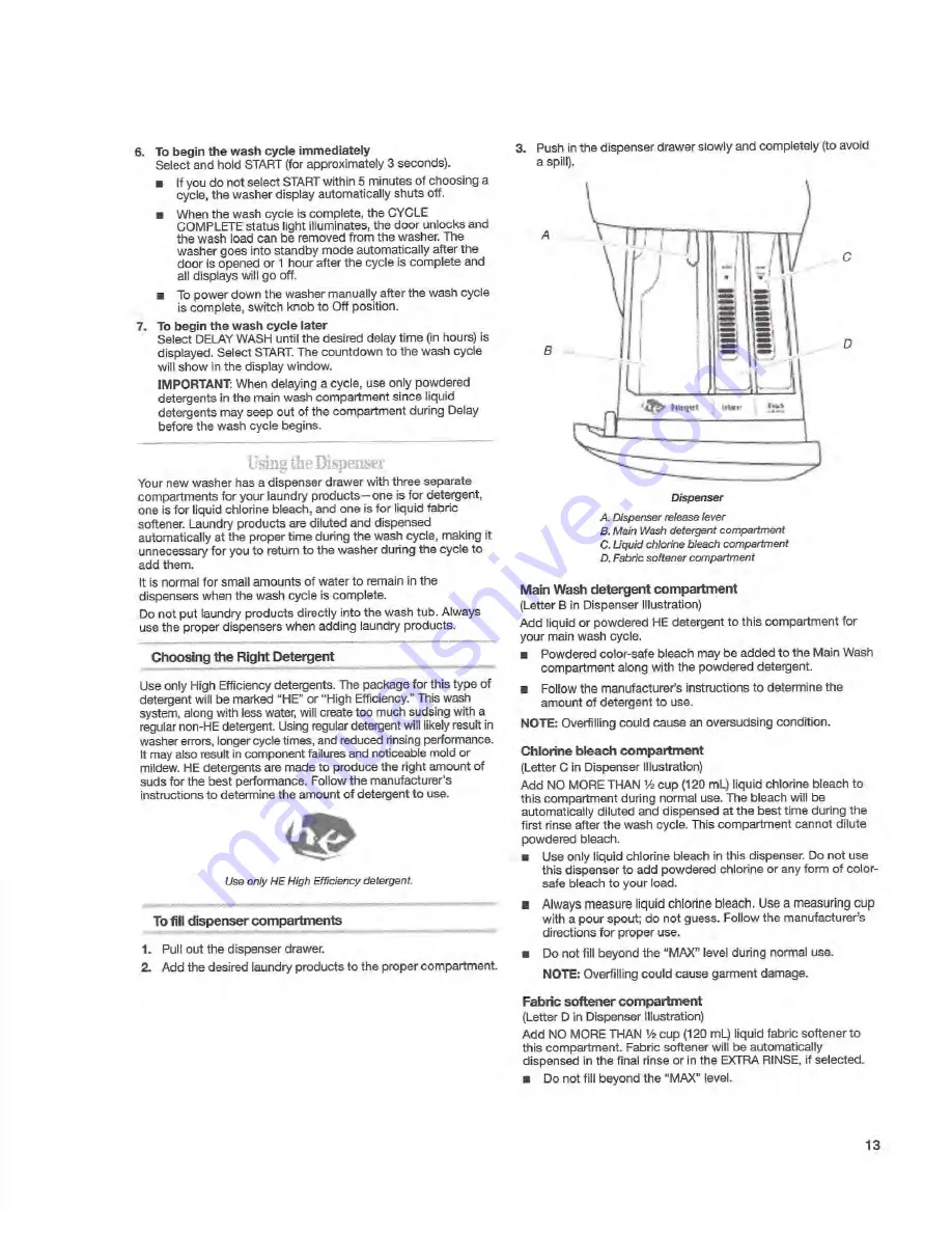 Whirlpool FULL ELECTRONIC WASHING MACHINE Use & Care Manual Download Page 5