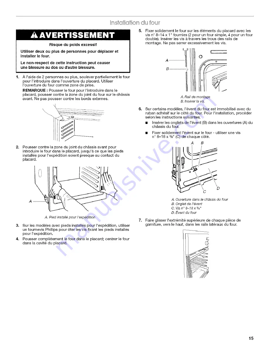 Whirlpool GBD307PRB03 Скачать руководство пользователя страница 15