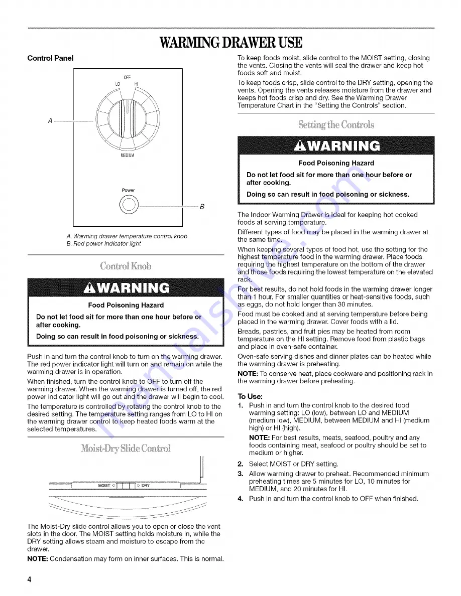 Whirlpool GBW3050TS Use & Care Manual Download Page 4