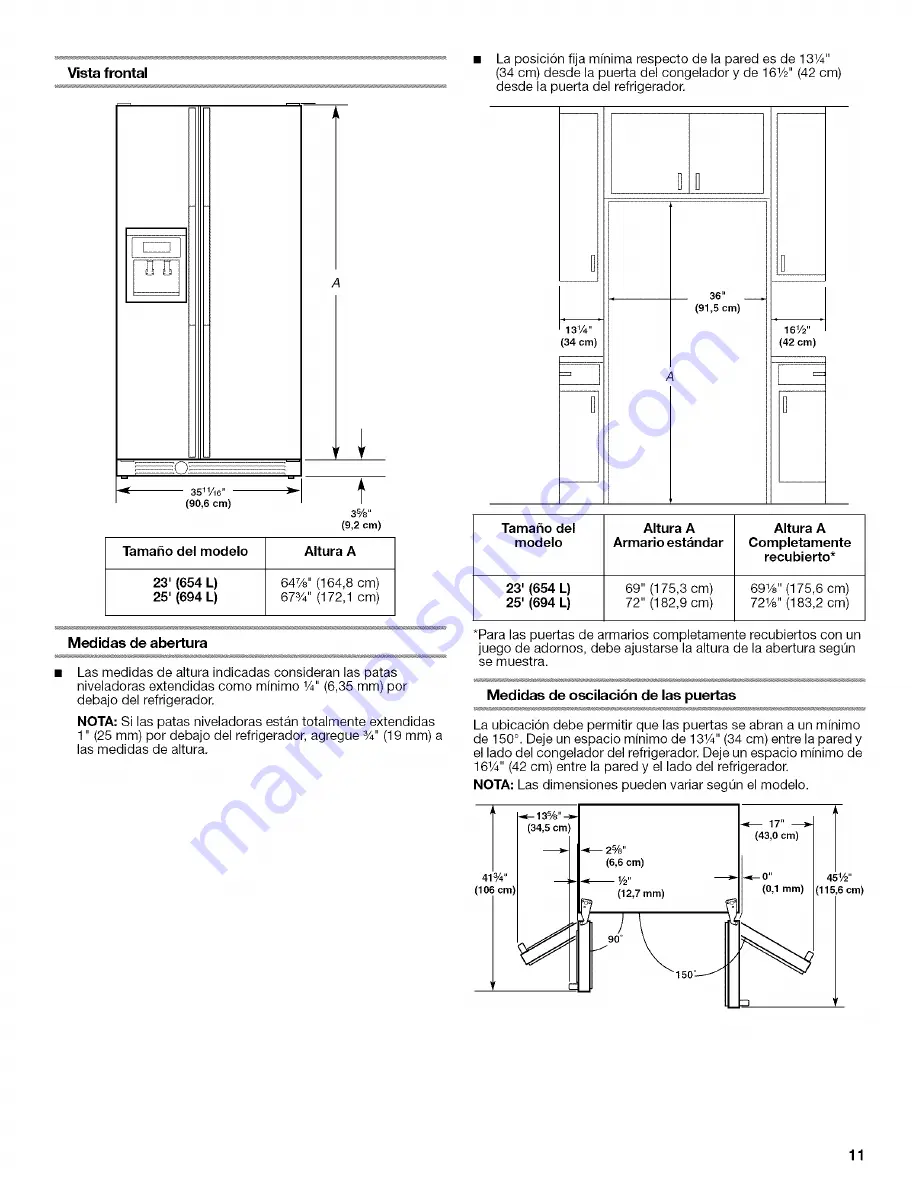 Whirlpool GC3NHAXVS - Side-By-Side Refrigerator Скачать руководство пользователя страница 11