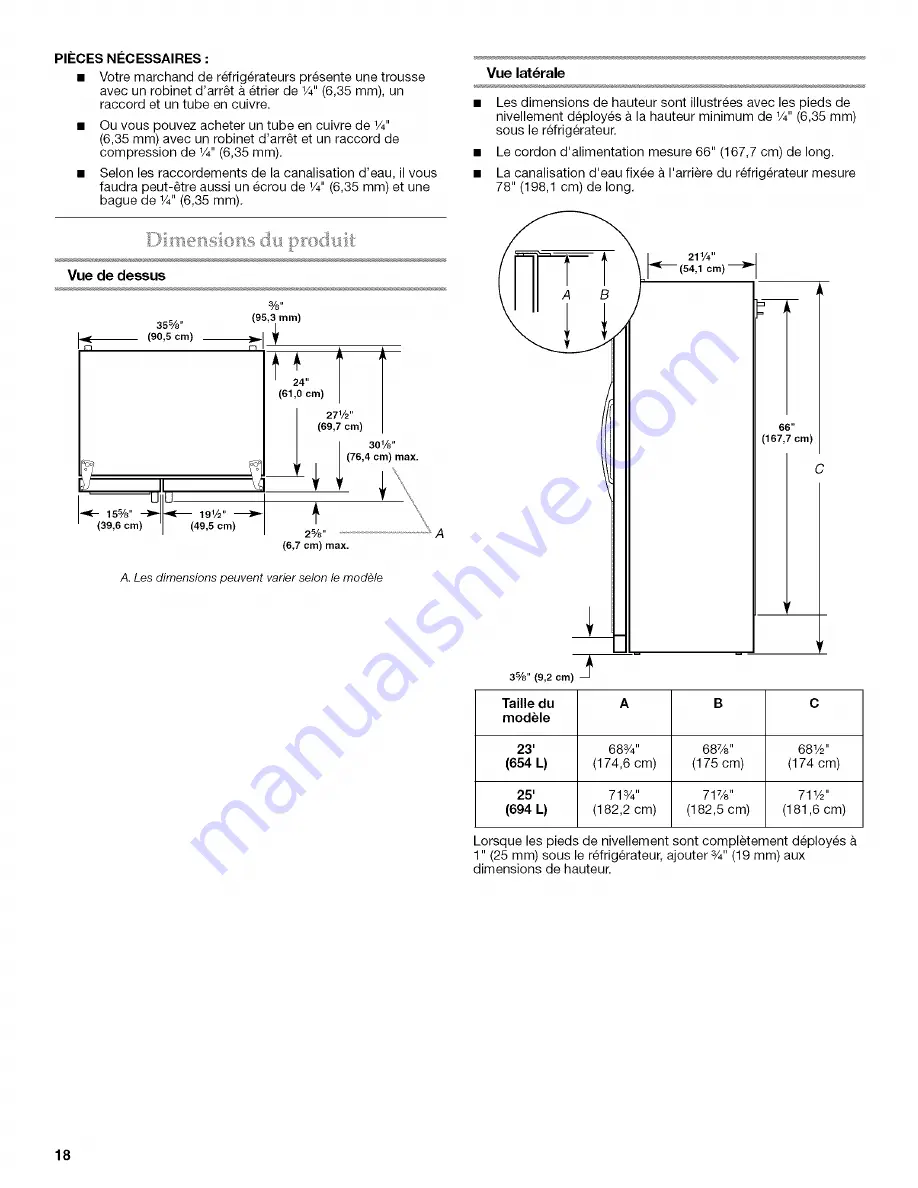 Whirlpool GC3NHAXVS - Side-By-Side Refrigerator Installation Instructions Manual Download Page 18