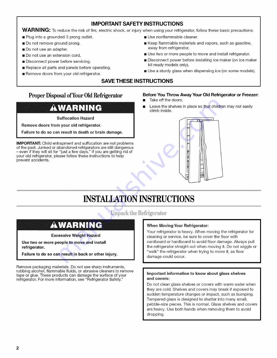 Whirlpool GD5NVAXWA00 User Instructions Download Page 2