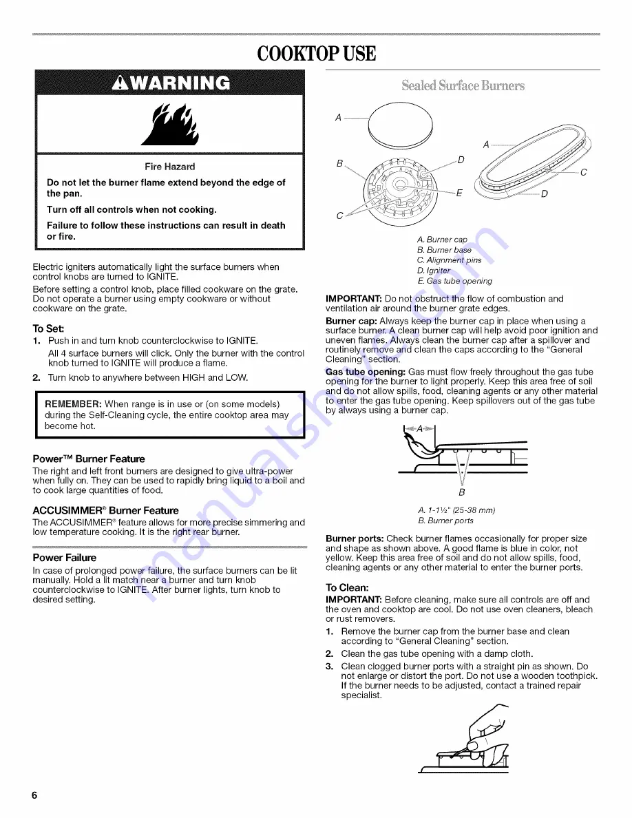 Whirlpool GFG474LVS0 User Instructions Download Page 6