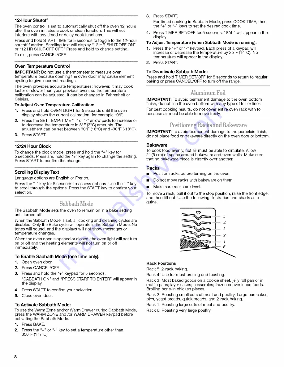 Whirlpool GFG474LVS0 User Instructions Download Page 8