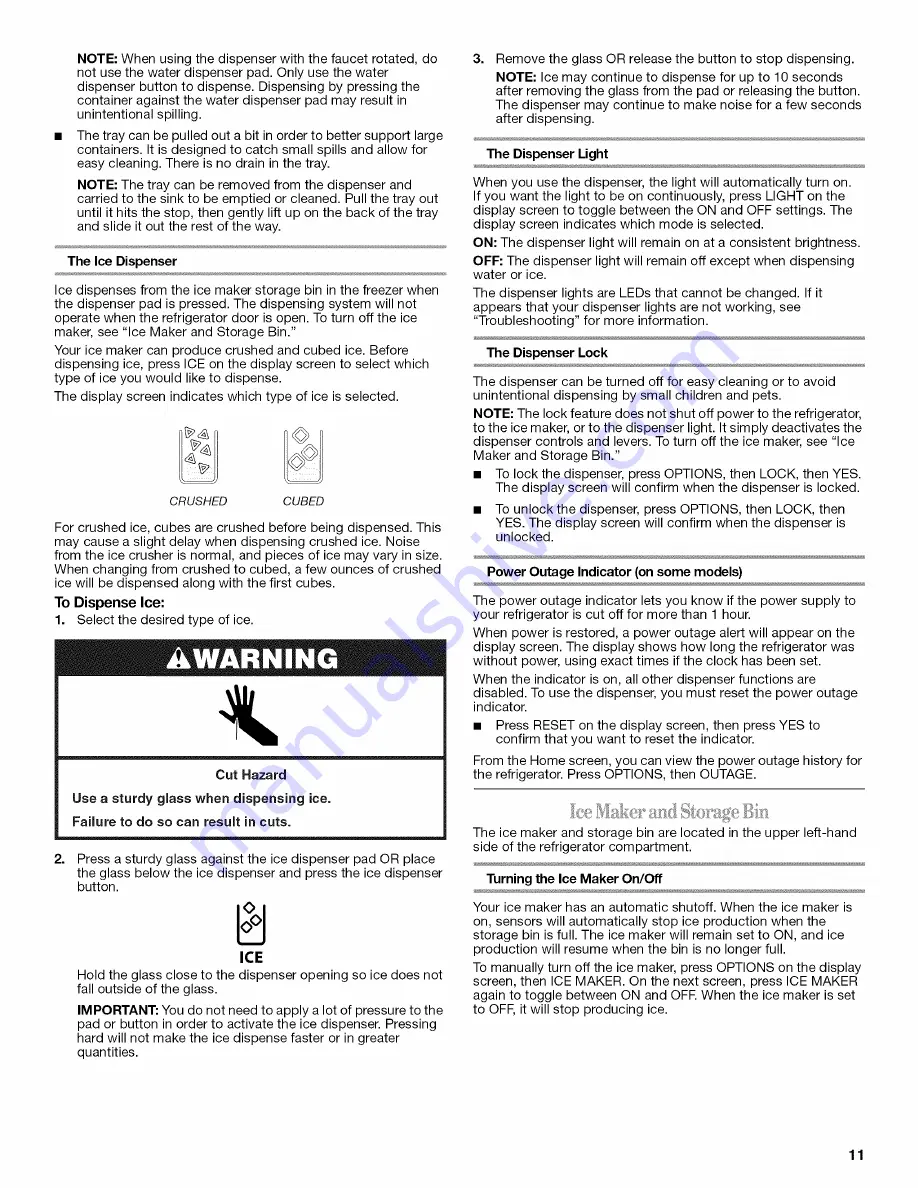 Whirlpool GI7FVCXXQ01 User Instructions Download Page 11