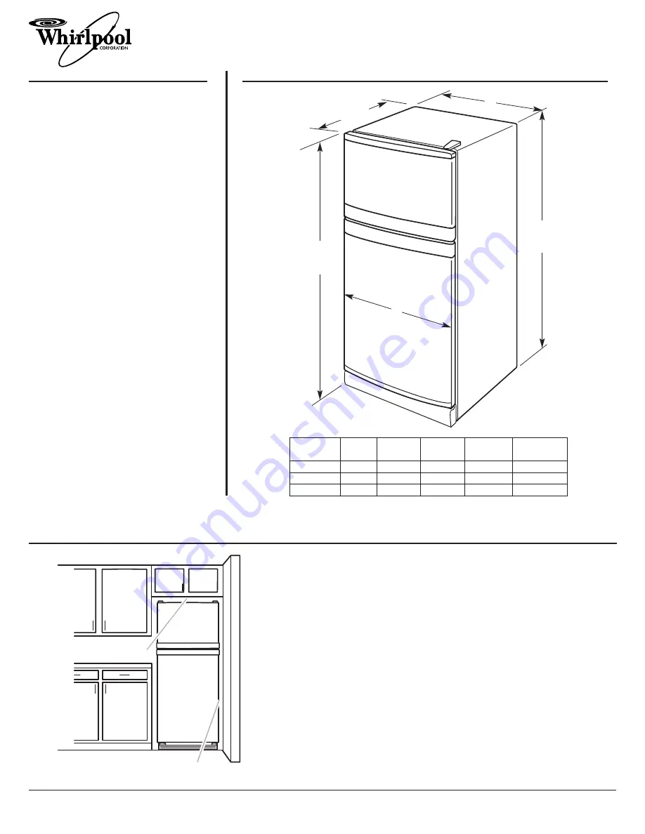 Whirlpool GR2FHTXT Скачать руководство пользователя страница 1