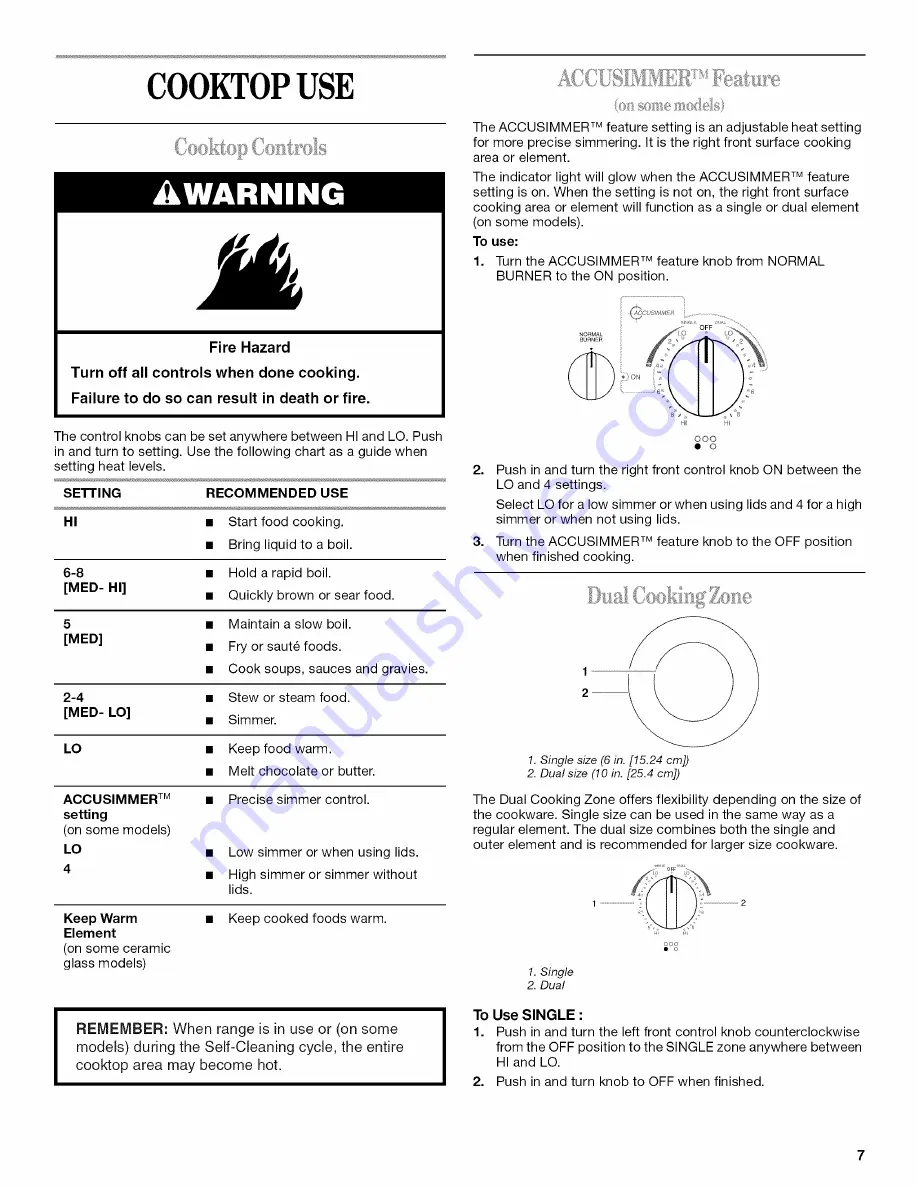 Whirlpool GR440LXL Use & Care Manual Download Page 7