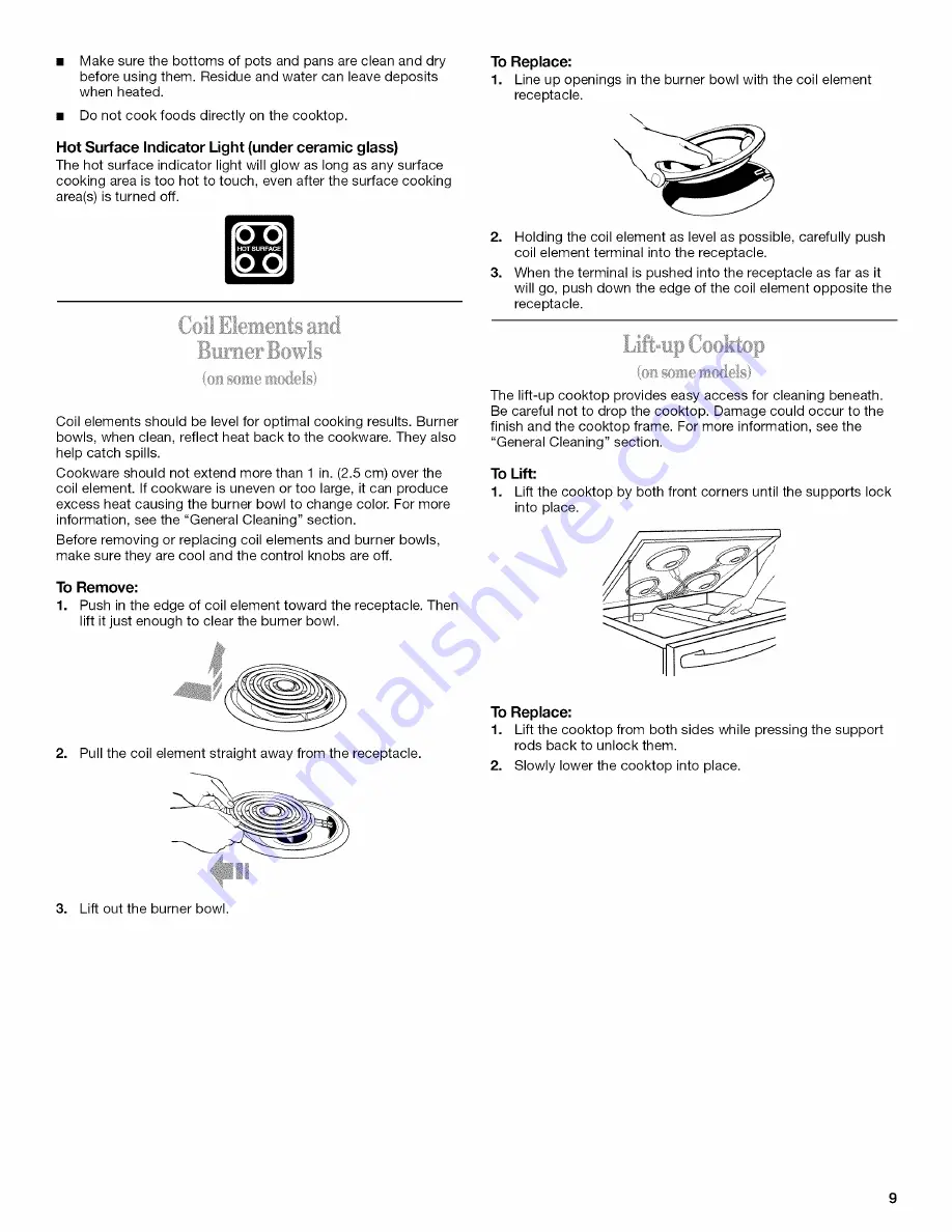 Whirlpool GR440LXL Use & Care Manual Download Page 9