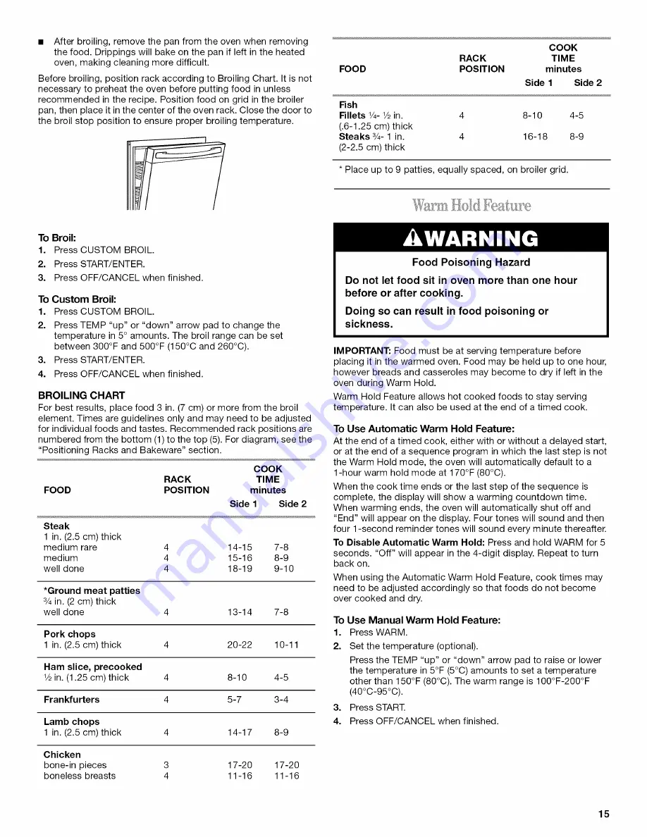 Whirlpool GR440LXL Use & Care Manual Download Page 63