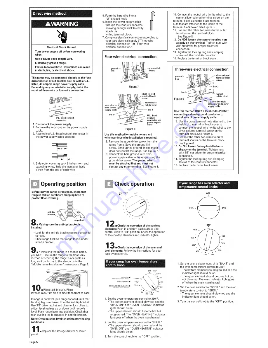 Whirlpool GR458LXLQ0 Installation Instructions Manual Download Page 5