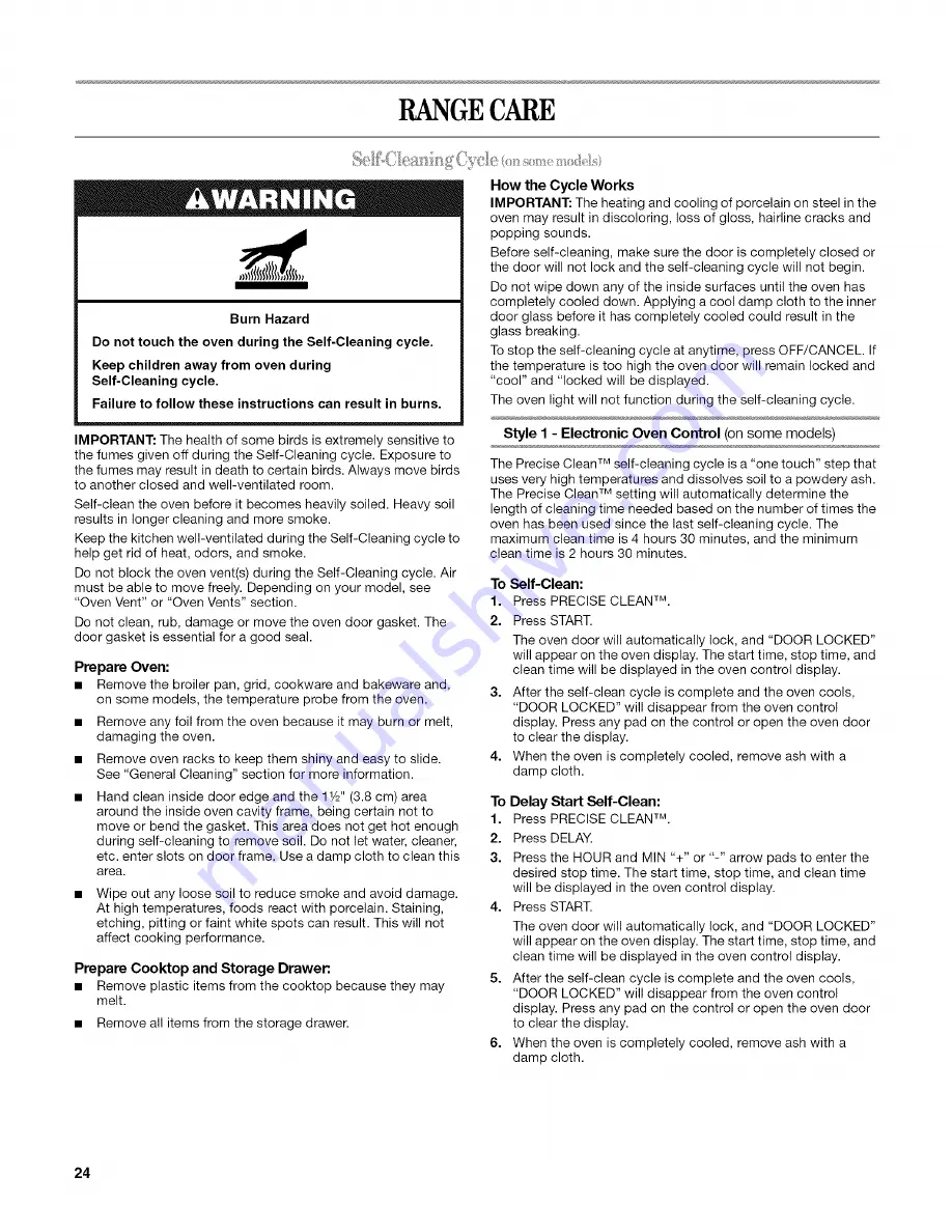 Whirlpool GR563LXSB2 Use & Care Manual Download Page 24