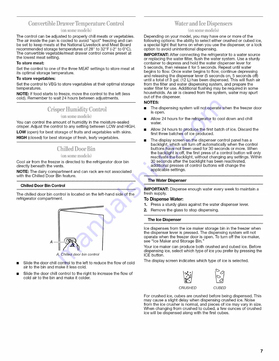 Whirlpool GS2KVAXVS03 User Instructions Download Page 7