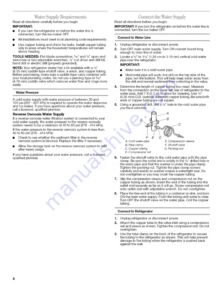 Whirlpool GS2SHKXNQ02 Use & Care Manual Download Page 4