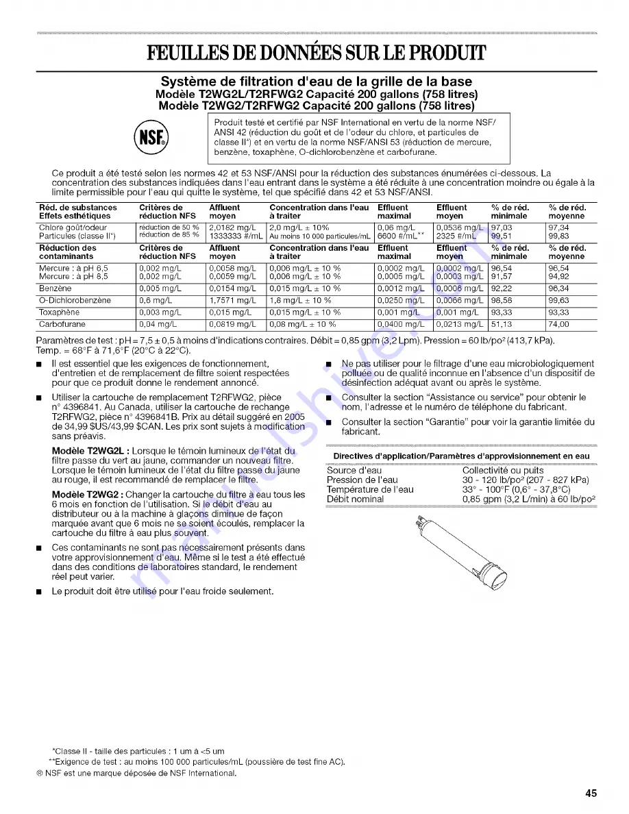 Whirlpool GS6NBEXRA00 Use & Care Manual Download Page 45