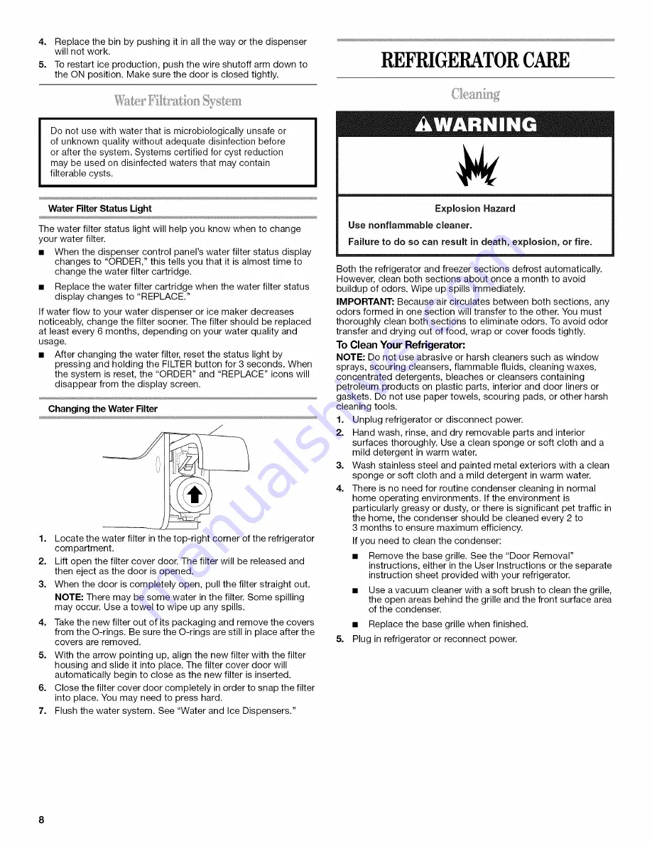 Whirlpool GSC25C4EYB00 User Instructions Download Page 8