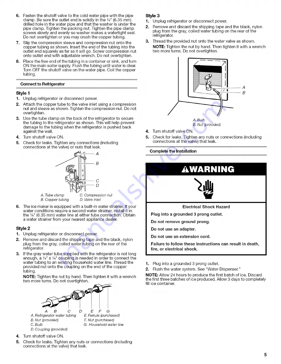 Whirlpool GT1SHTXMQ03 Use & Care Manual Download Page 5