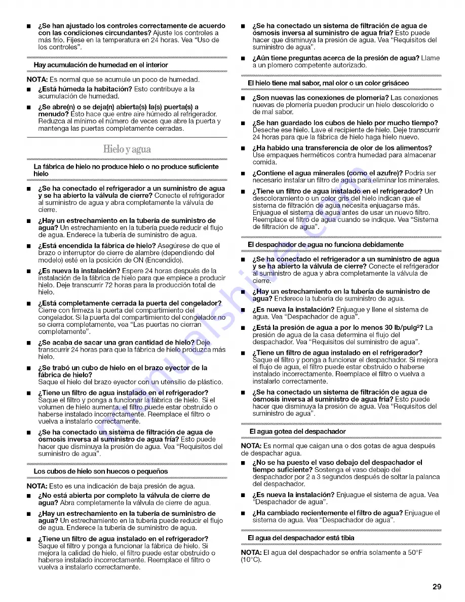 Whirlpool GT1SHTXMQ03 Use & Care Manual Download Page 29