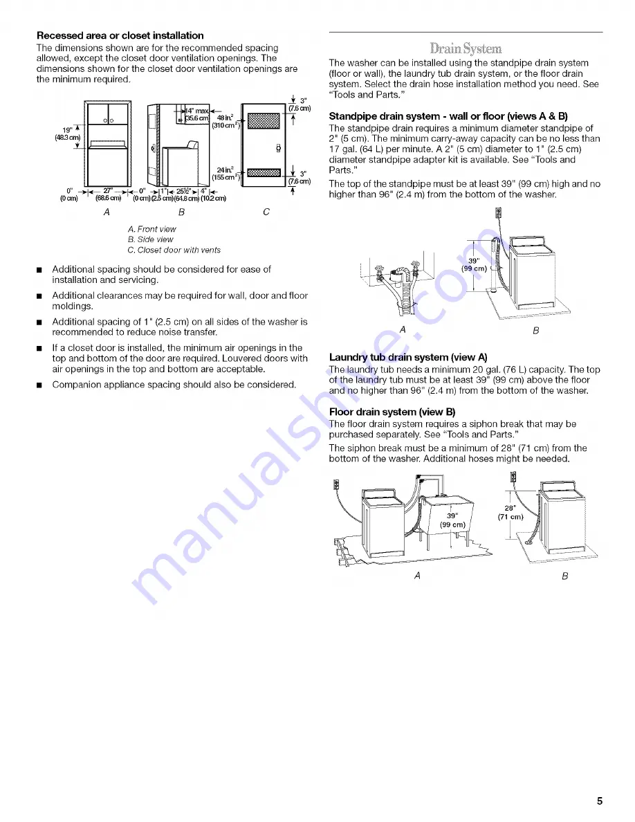 Whirlpool GVW9959KL3 Скачать руководство пользователя страница 5