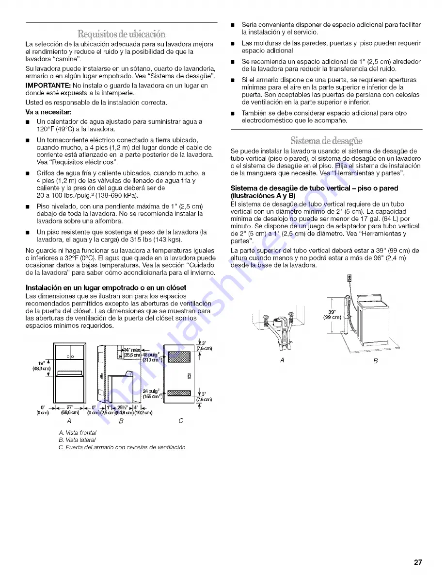 Whirlpool GVW9959KL3 Use & Care Manual Download Page 27