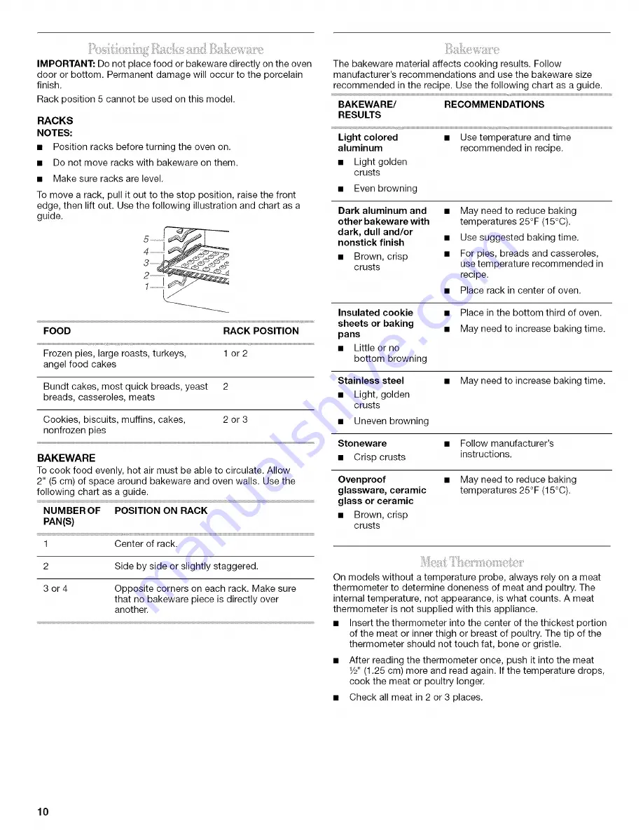 Whirlpool GW395LEPB00 Use & Care Manual Download Page 10