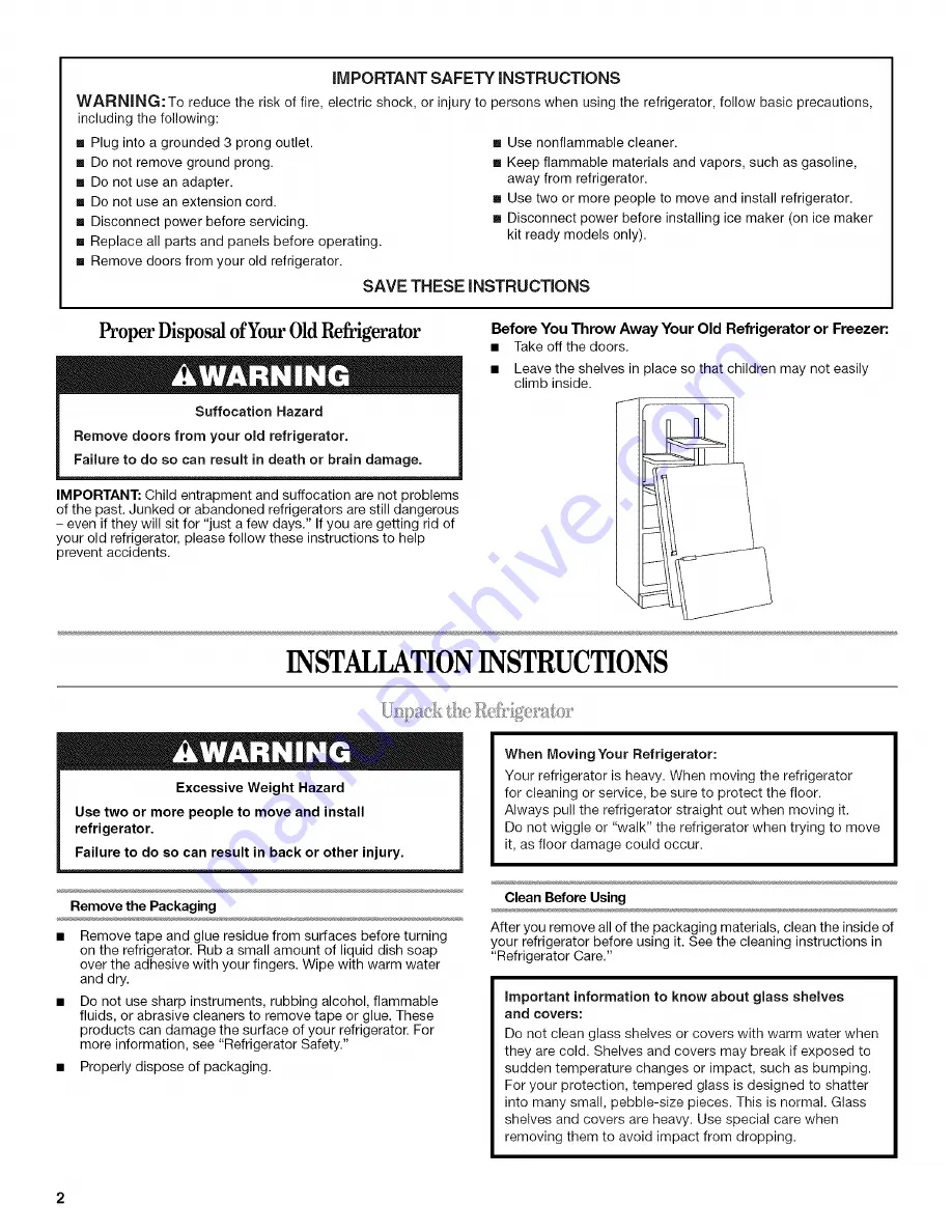 Whirlpool GX5FHDXTQ01 User Instructions Download Page 2