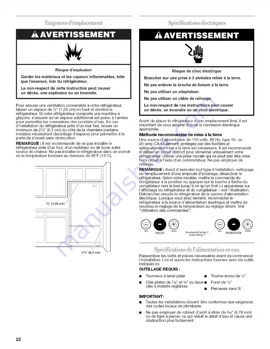 Whirlpool GX5FHDXTQ01 Скачать руководство пользователя страница 22