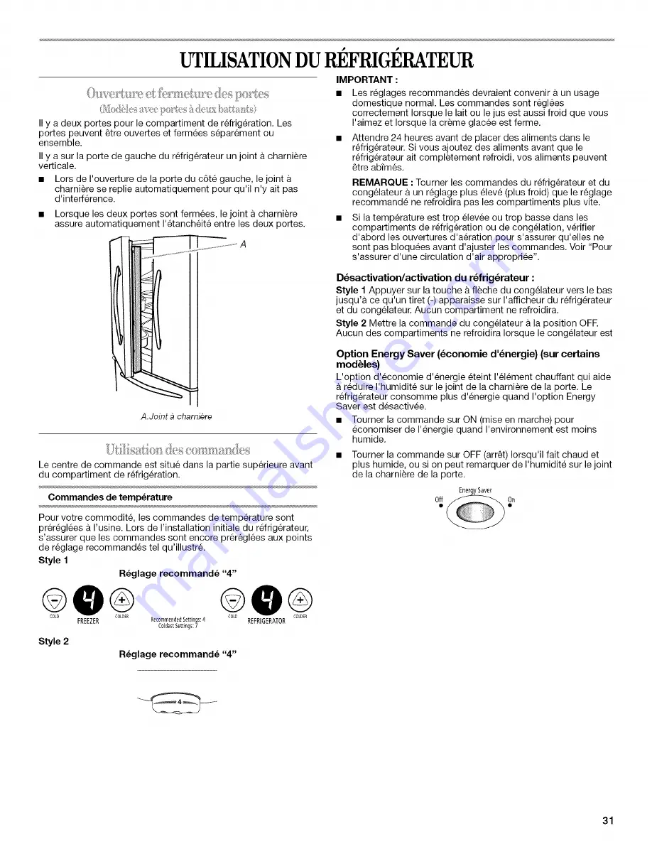 Whirlpool GX5FHDXTQ01 User Instructions Download Page 31