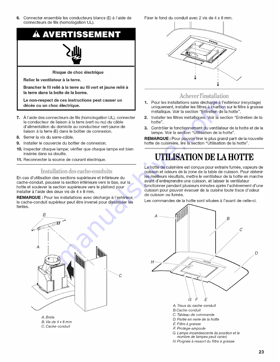 Whirlpool GXW6530DXS0 Installation Instructions And Use & Care Manual Download Page 23