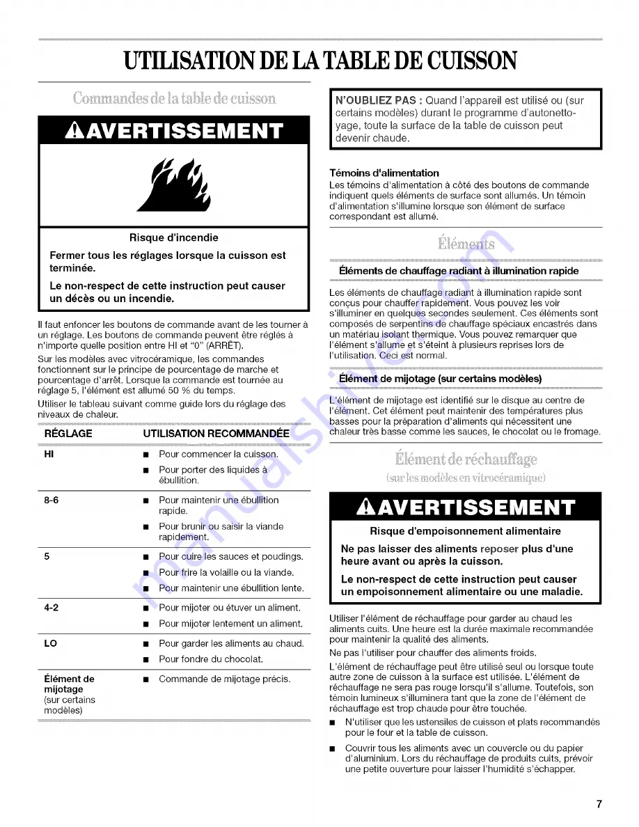 Whirlpool GY396LXGB0 Use & Care Manual Download Page 31