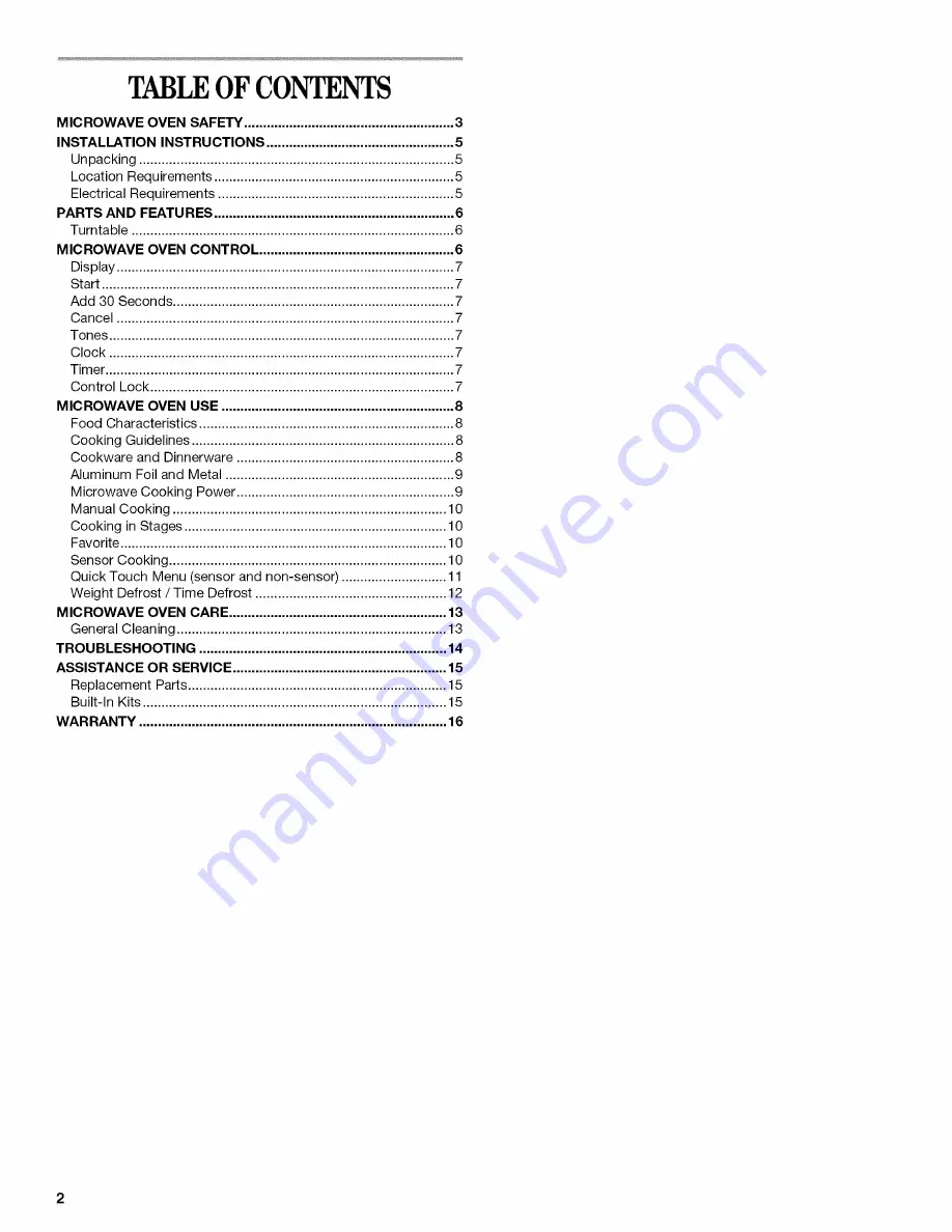 Whirlpool KCMS1655 Скачать руководство пользователя страница 2