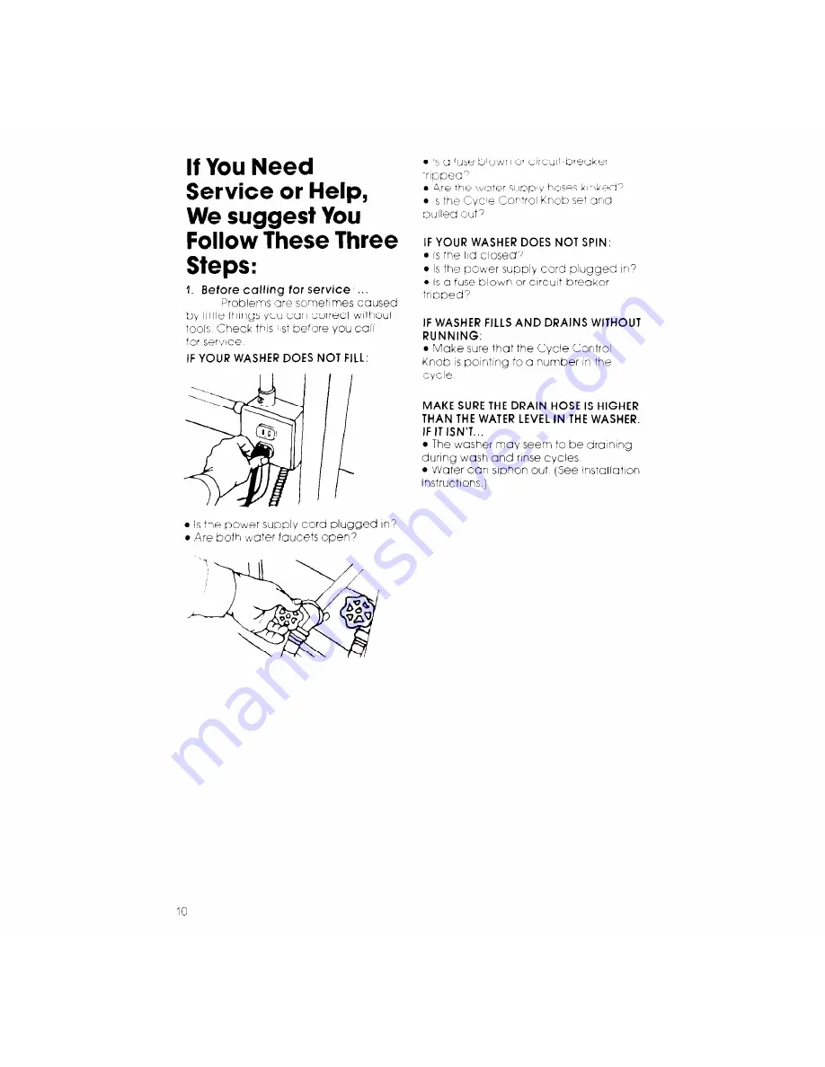 Whirlpool LA3800XK Use And Care Manual Download Page 10