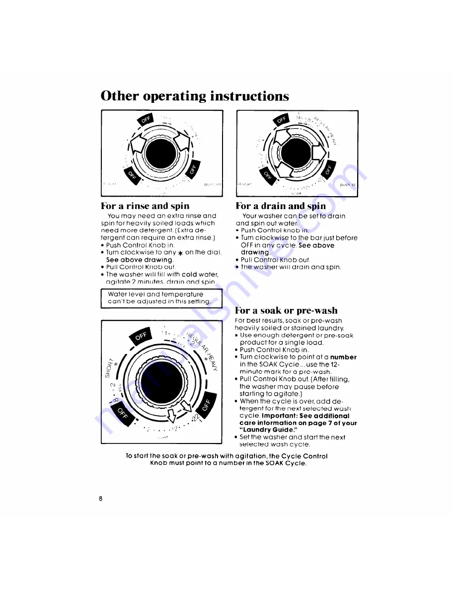 Whirlpool LA3800XM Use & Care Manual Download Page 8