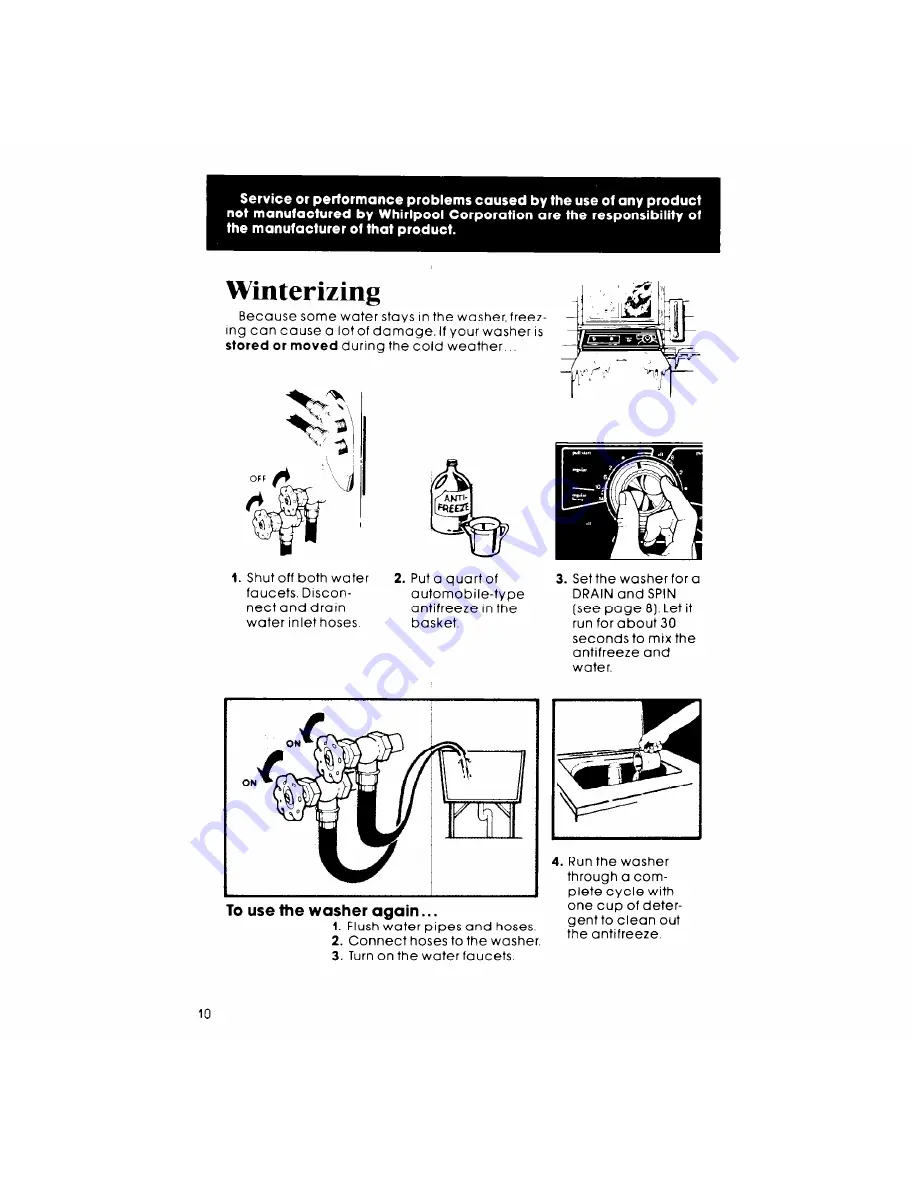 Whirlpool LA50000XP Use & Care Manual Download Page 10