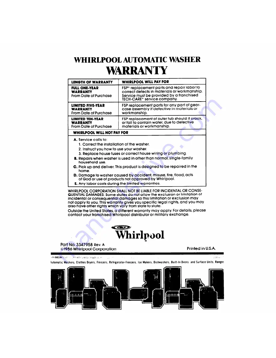 Whirlpool LA5310XS Use & Care Manual Download Page 16