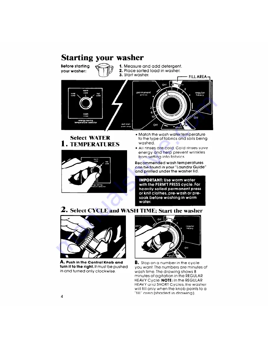 Whirlpool LA5400XM Use & Care Manual Download Page 4