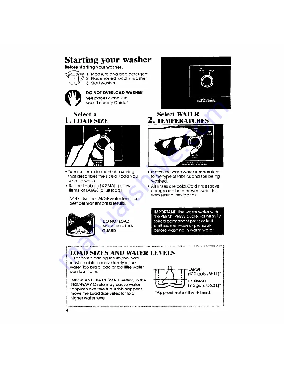 Whirlpool LA5460XM Use & Care Manual Download Page 4