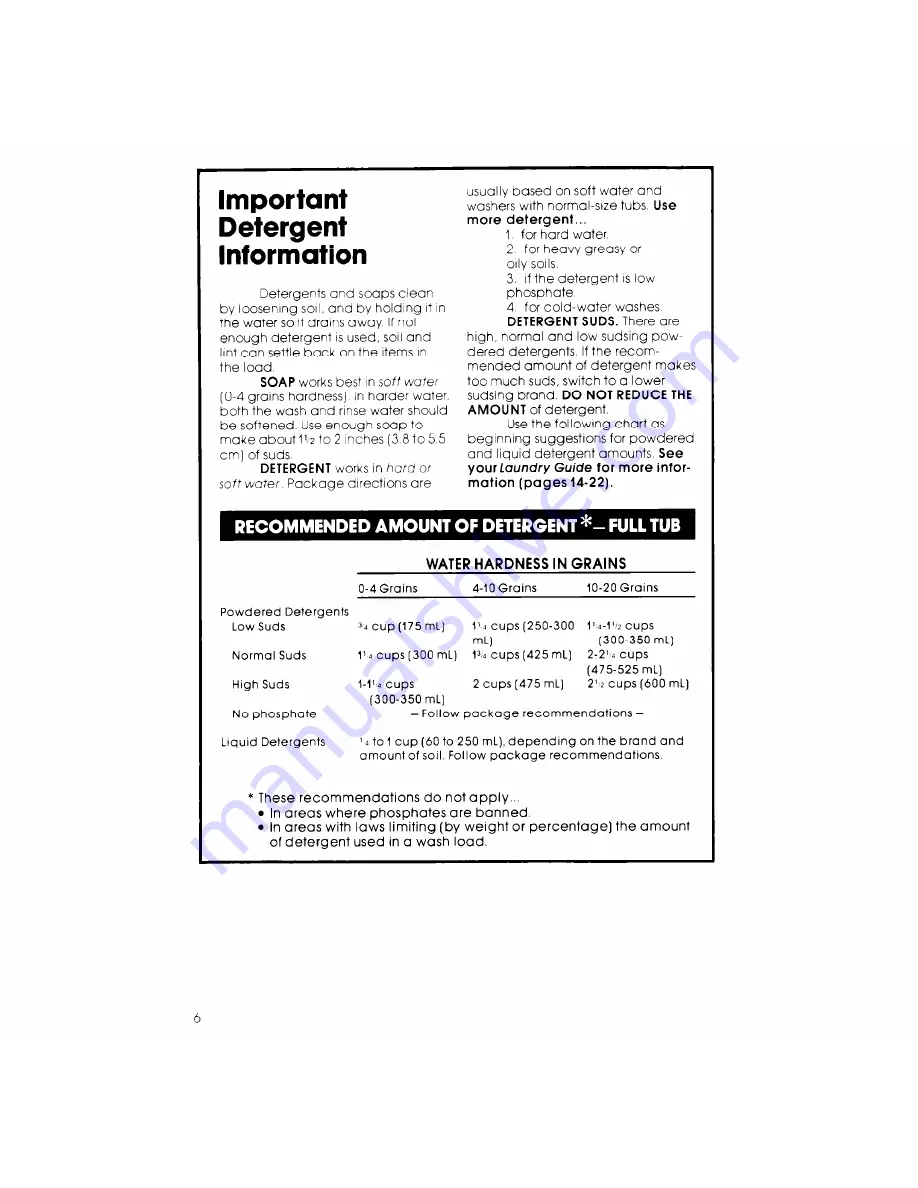 Whirlpool LA6400XK Use And Care Manual Download Page 6