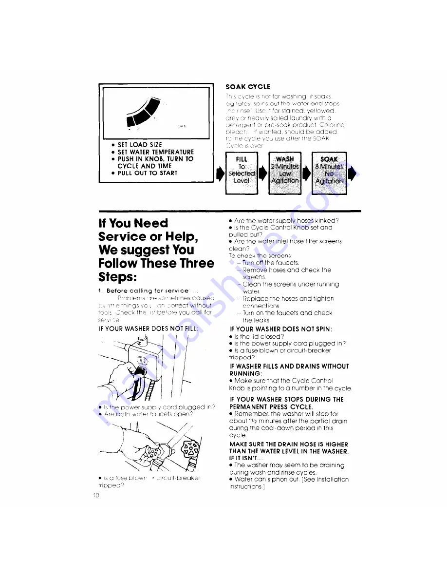 Whirlpool LA6400XK Use And Care Manual Download Page 10