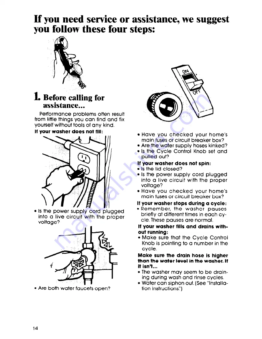 Whirlpool LA6400XP Use & Care Manual Download Page 14