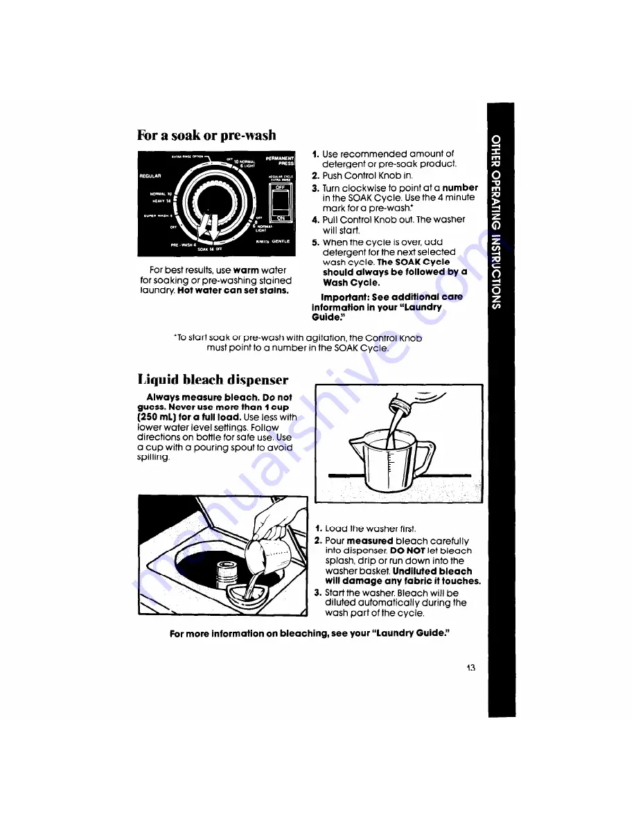 Whirlpool LA6800XS Use & Care Manual Download Page 13