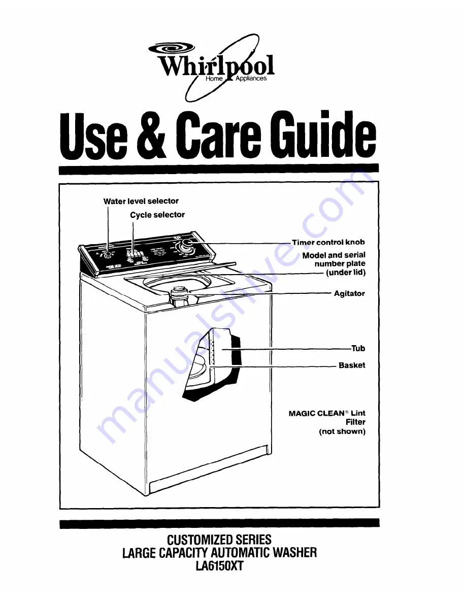 Whirlpool LA6l5OXT Скачать руководство пользователя страница 1