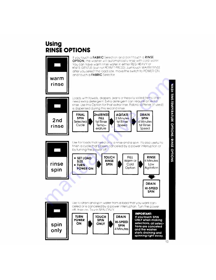 Whirlpool LA9800XK Use And Care Manual Download Page 13